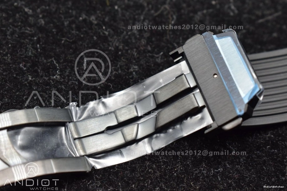 Strap GoodFit ZF Bang Edition Rubber RG Best Hublot 904 Big Dial on Skeleton Unico Black 1:1 A 0420